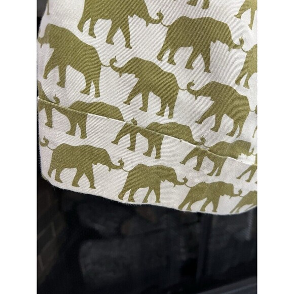 Anthropologie Cartonnier Chino Pleated Shorts Size 4 Elephant Print - Picture 7 of 13